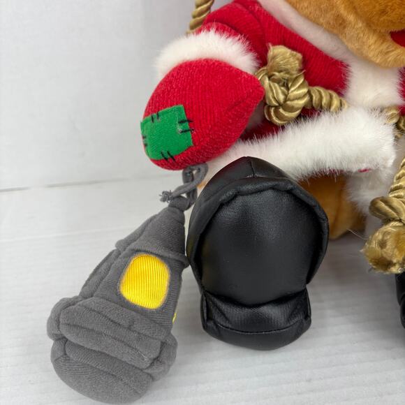 Disney World Winnie Pooh Bear Plush Santa Claus Lantern Happy Holidays Bag 13" - Picture 5 of 11